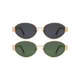 essntl Series Retro Oval Sunglasses For Women & Men - Pack Of 2 - Grey & Green essntl Series Retro Oval Sunglasses For Women & Men - Pack Of 2 - Grey & Green