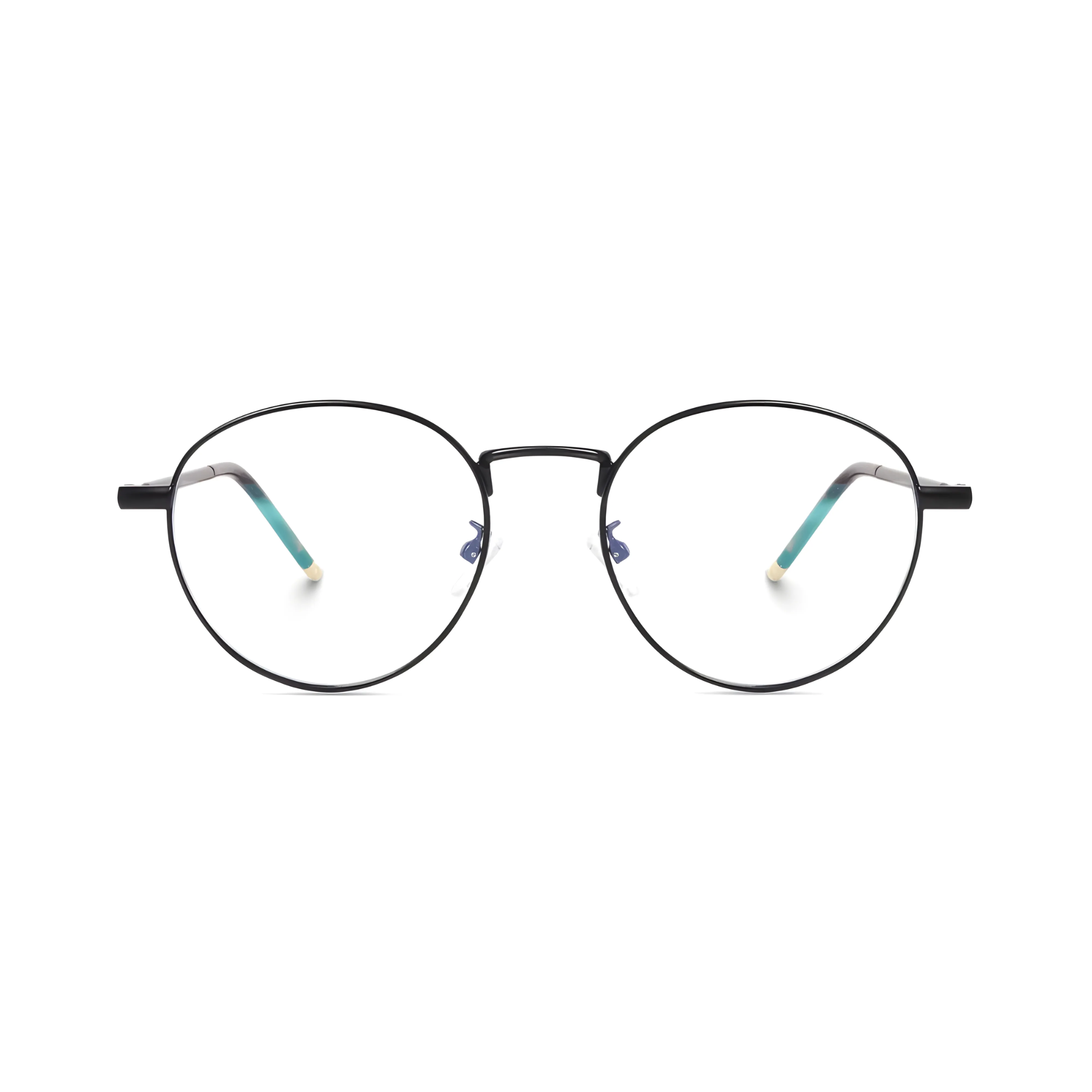 essntl series Vintage Round Computer Glasses For Men & Women Black Frame Clear Lenses essntl series Vintage Round Computer Glasses For Men & Women Black Frame Clear Lenses
