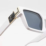Monster Series UV Protected Square Sunglasses - White Frame Grey Lens Monster Series UV Protected Square Sunglasses - White Frame Grey Lens