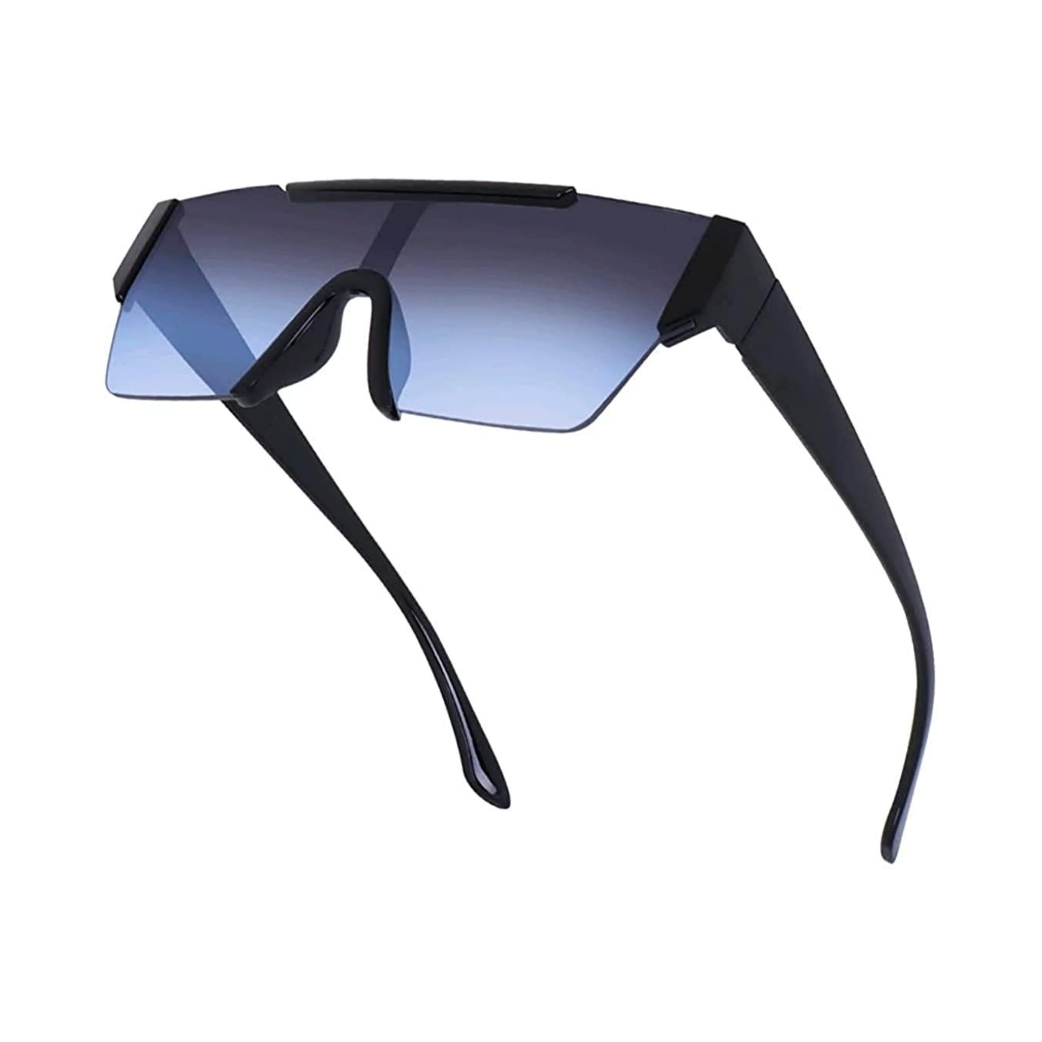 Monster Series UV Protected Square Sunglasses - Black Frame Blue Lens Monster Series UV Protected Square Sunglasses - Black Frame Blue Lens