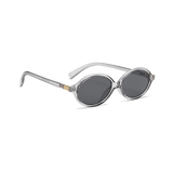 essntl series Retro Vintage 90s Oval Sunglasses For Men & Women - Transparent Grey Frame Grey Lenses essntl series Retro Vintage 90s Oval Sunglasses For Men & Women - Transparent Grey Frame Grey Lenses