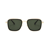 Fame Series Retro Square Sunglasses - Gold Frame Green Lens Fame Series Retro Square Sunglasses - Gold Frame Green Lens
