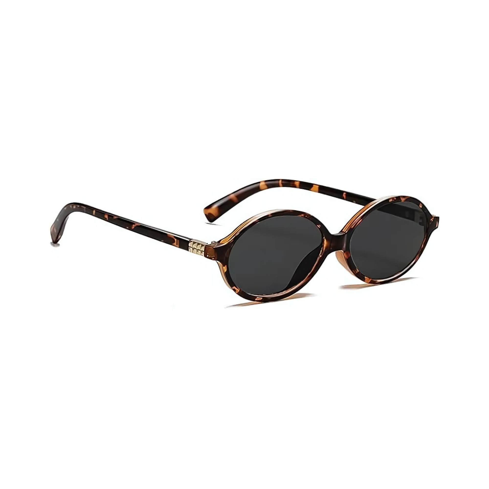 essntl series Retro Vintage 90s Oval Sunglasses For Men & Women - Leopard Grey essntl series Retro Vintage 90s Oval Sunglasses For Men & Women - Leopard Grey