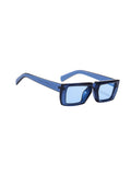 Futuristic Series Street Wear Y2K Rectangle Sunglasses - Cobalt Blue Futuristic Series Street Wear Y2K Rectangle Sunglasses - Cobalt Blue