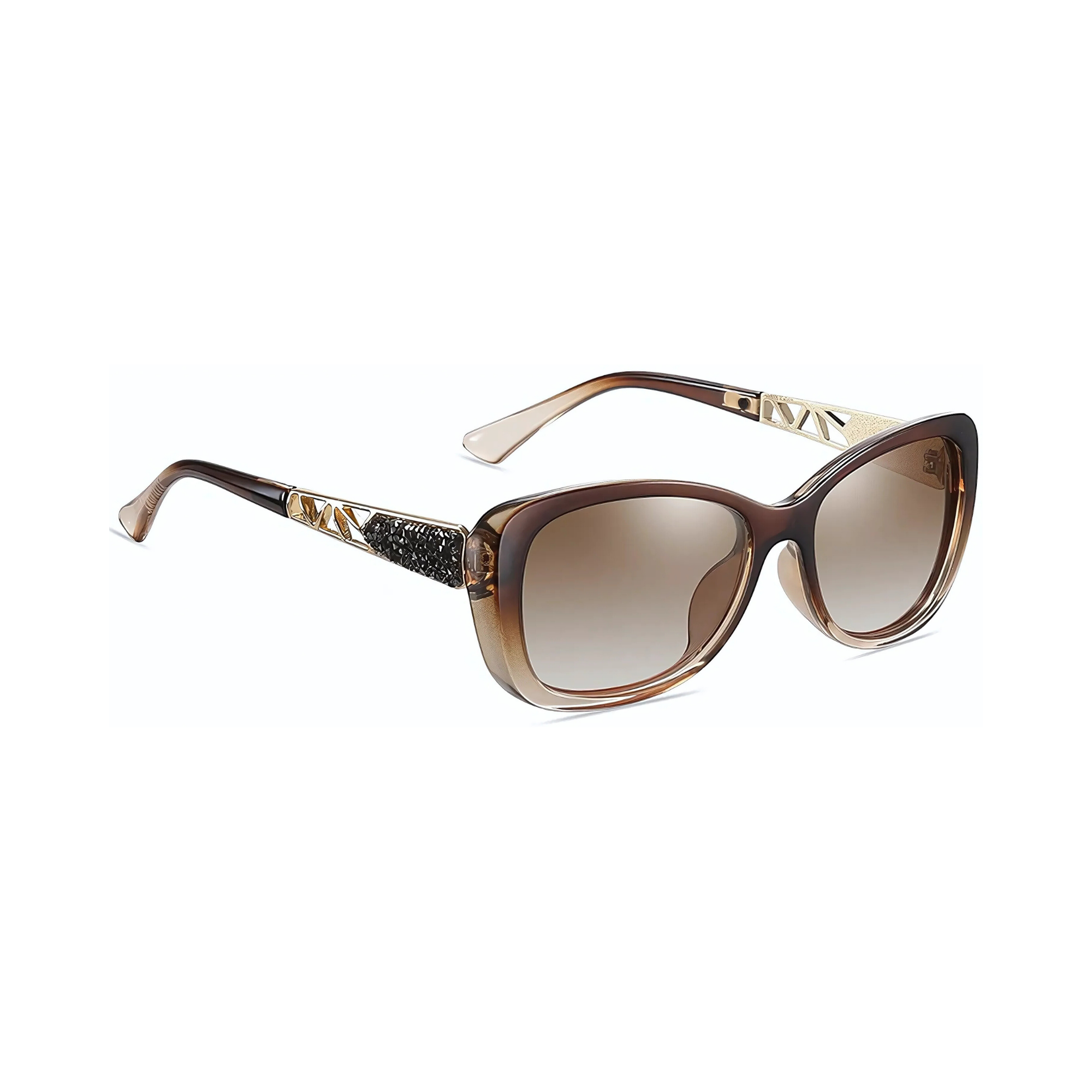 essntl series Butterfly Sparkling Crystal Sunglasses For Women - Mocha Mousse essntl series Butterfly Sparkling Crystal Sunglasses For Women - Mocha Mousse