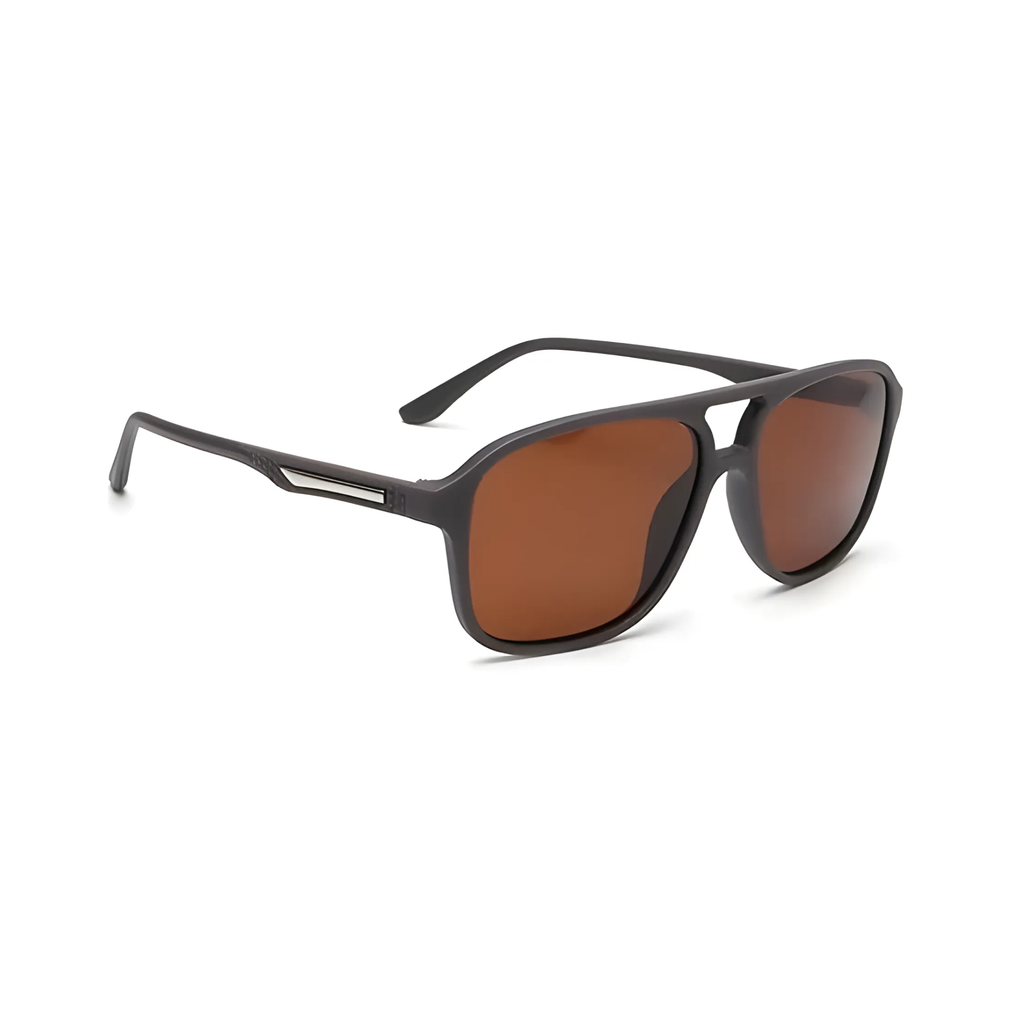 Klassic Series Rectangle Polarized & UV Protected Sunglasses Matte Grey Frame & Brown Lenses Klassic Series Rectangle Polarized & UV Protected Sunglasses Matte Grey Frame & Brown Lenses