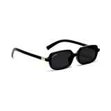 essntl series Retro Vintage Narrow 90s Rectangle Sunglasses For Men & Women - Black Grey essntl series Retro Vintage Narrow 90s Rectangle Sunglasses For Men & Women - Black Grey