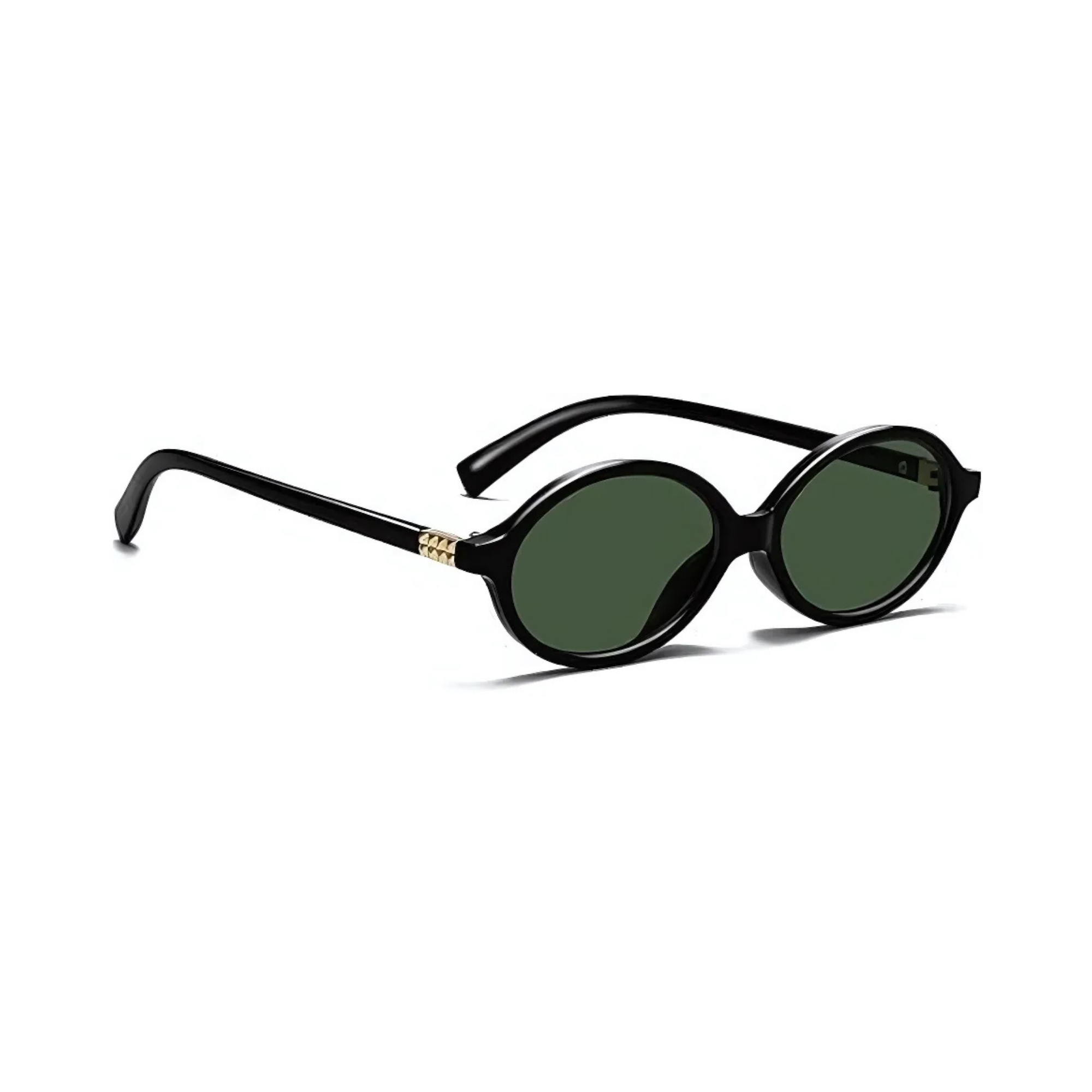 essntl series Retro Vintage 90s Oval Sunglasses For Men & Women - Back Green essntl series Retro Vintage 90s Oval Sunglasses For Men & Women - Back Green