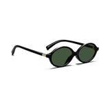essntl series Retro Vintage 90s Oval Sunglasses For Men & Women - Back Green essntl series Retro Vintage 90s Oval Sunglasses For Men & Women - Back Green