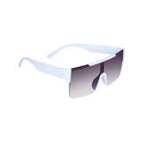 Monster Series UV Protected Square Sunglasses - White Frame Violet Lens Monster Series UV Protected Square Sunglasses - White Frame Violet Lens
