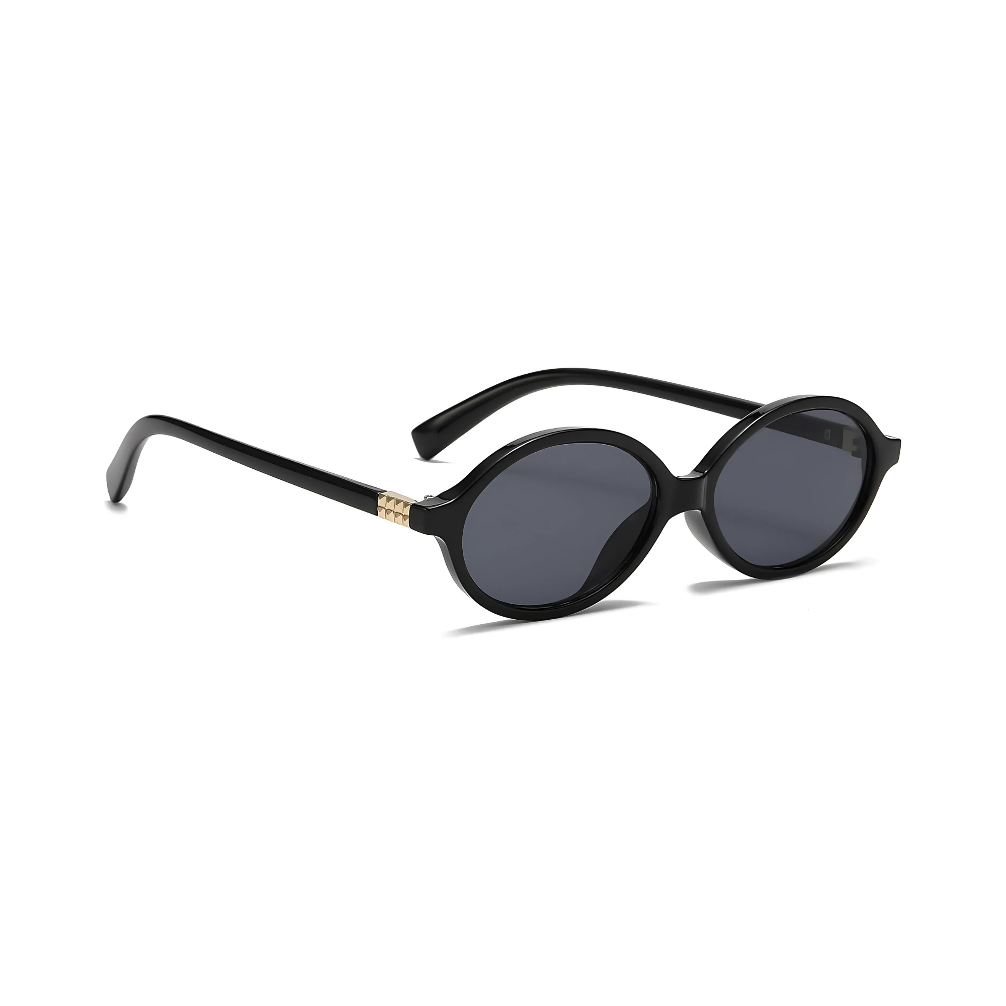 essntl series Retro Vintage 90s Oval Sunglasses For Men & Women - Black essntl series Retro Vintage 90s Oval Sunglasses For Men & Women - Black