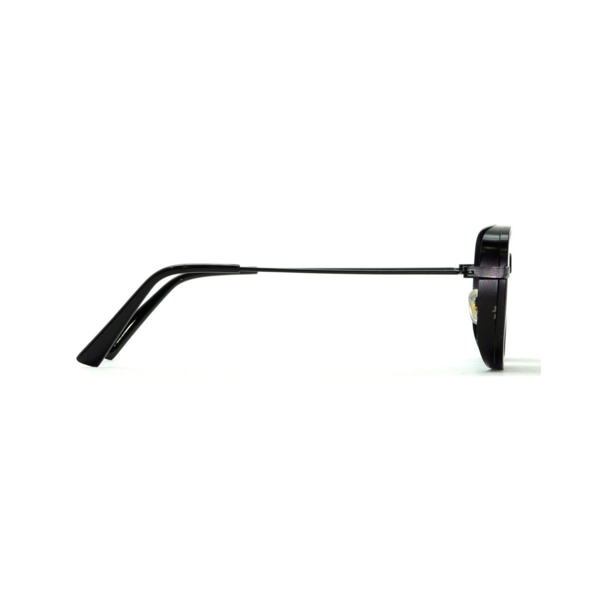 Fame Series Retro Square Sunglasses - Black Frame Grey Lens Fame Series Retro Square Sunglasses - Black Frame Grey Lens