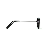 Fame Series Retro Square Sunglasses - Black Frame Grey Lens Fame Series Retro Square Sunglasses - Black Frame Grey Lens