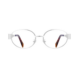 essntl Series Retro Oval Blue Light Blocking Computer Glasses - Unisex - Platinum Silver essntl Series Retro Oval Blue Light Blocking Computer Glasses - Unisex - Platinum Silver