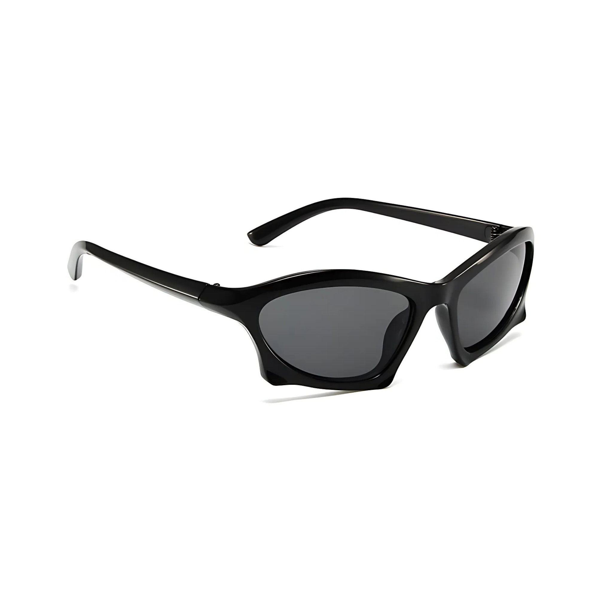 Futuristic Series Bat Y2K Sunglasses - Black Frame & Grey Lenses Futuristic Series Bat Y2K Sunglasses - Black Frame & Grey Lenses