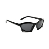 Futuristic Series Bat Y2K Sunglasses - Black Frame & Grey Lenses Futuristic Series Bat Y2K Sunglasses - Black Frame & Grey Lenses