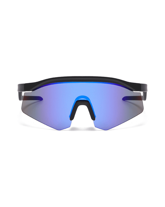 Xplorer Half-Rim Sports Sunglasses - Black Blue