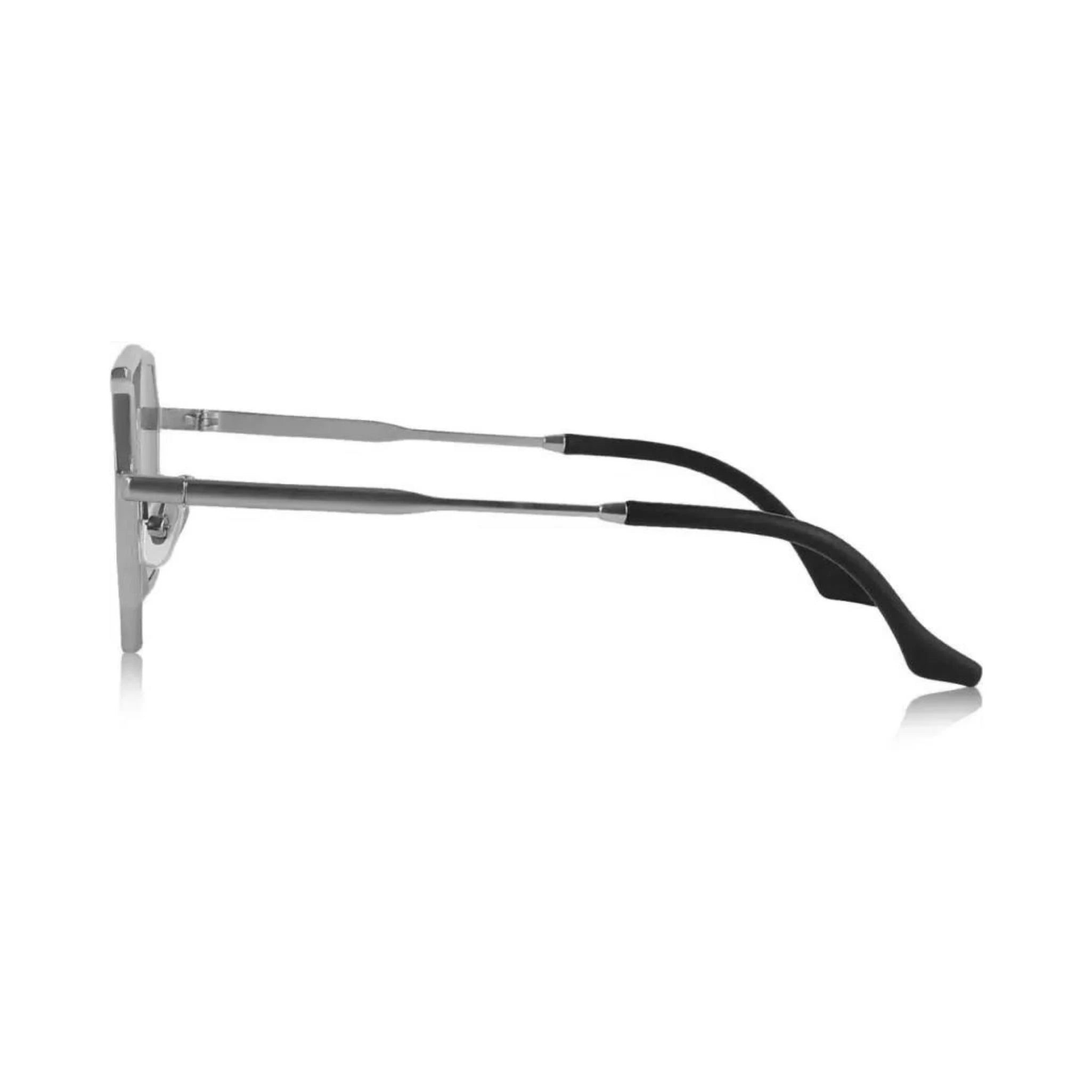 OCTO Series Metal Frame Octagon Sunglasses - Silver OCTO Series Metal Frame Octagon Sunglasses - Silver