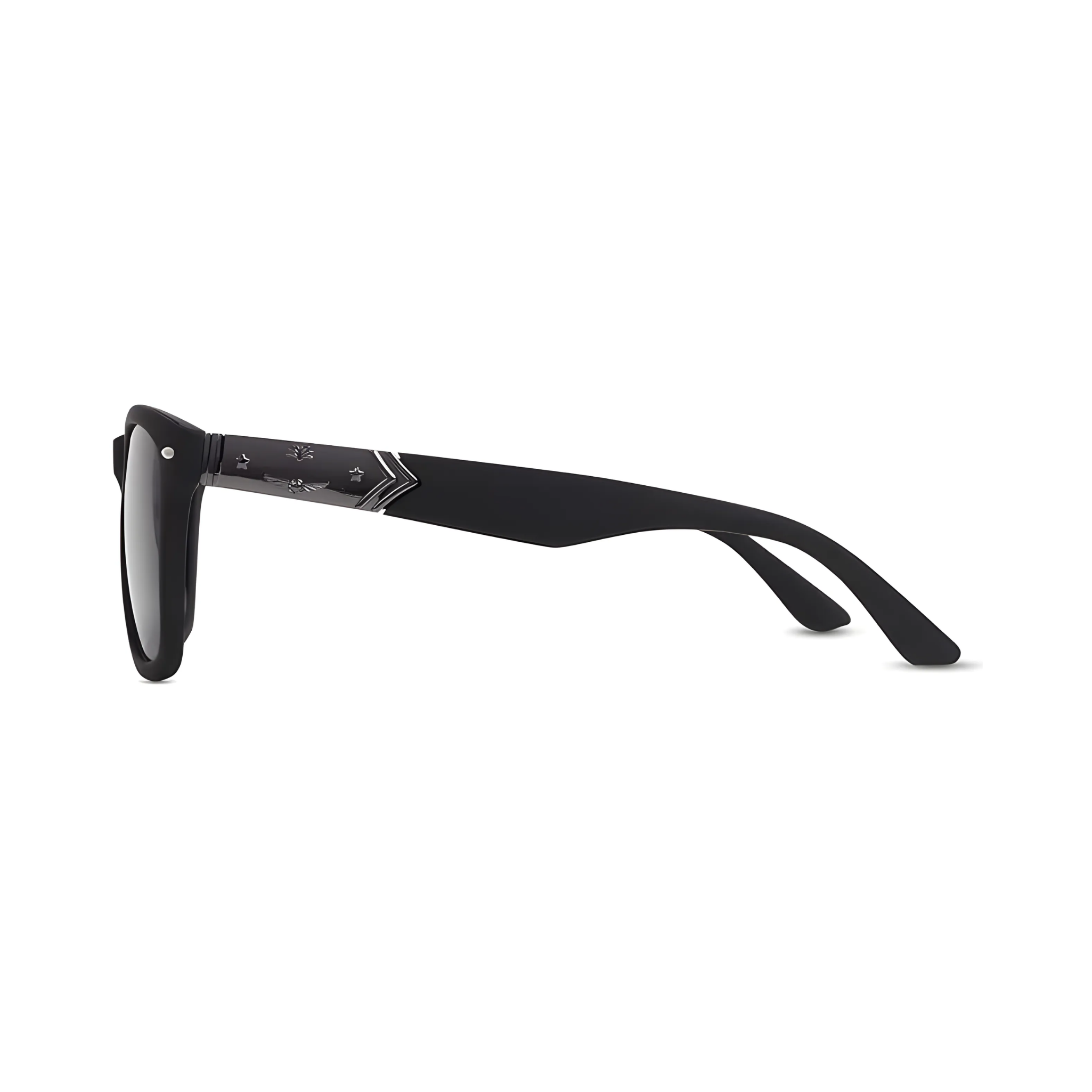 Klassic Series UV Protected Wayfarer Sunglasses - Matte Black Frame Grey Lenses Klassic Series UV Protected Wayfarer Sunglasses - Matte Black Frame Grey Lenses