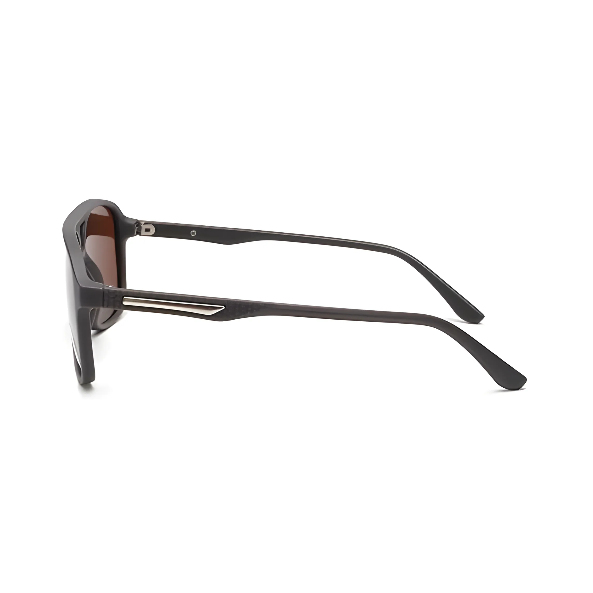 Klassic Series Rectangle Polarized & UV Protected Sunglasses Matte Grey Frame & Brown Lenses Klassic Series Rectangle Polarized & UV Protected Sunglasses Matte Grey Frame & Brown Lenses