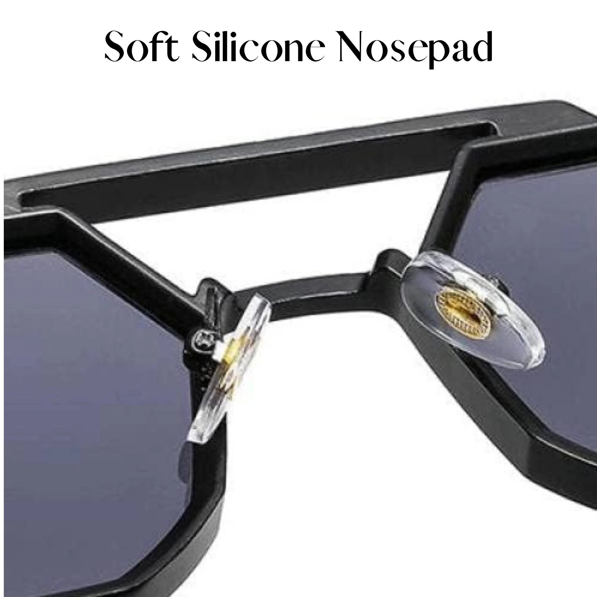 OCTO Series Metal Frame Octagon Sunglasses - Black OCTO Series Metal Frame Octagon Sunglasses - Black