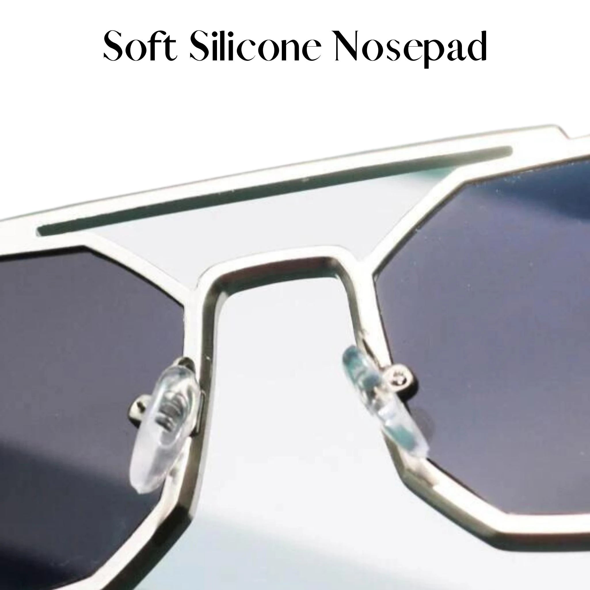 OCTO Series Metal Frame Octagon Sunglasses - Silver OCTO Series Metal Frame Octagon Sunglasses - Silver