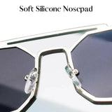 OCTO Series Metal Frame Octagon Sunglasses - Silver OCTO Series Metal Frame Octagon Sunglasses - Silver
