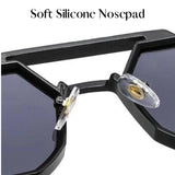 OCTO Series Metal Frame Octagon Sunglasses - Black OCTO Series Metal Frame Octagon Sunglasses - Black