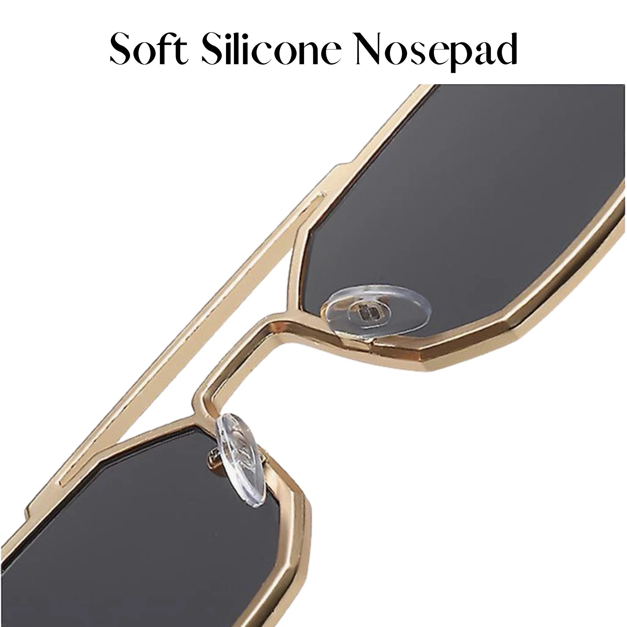 OCTO Series Metal Frame Octagon Sunglasses - Gold OCTO Series Metal Frame Octagon Sunglasses - Gold