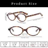 Melisa 90s Oval Computer Glasses For Men & Women - Demi Clear Melisa 90s Oval Computer Glasses For Men & Women - Demi Clear