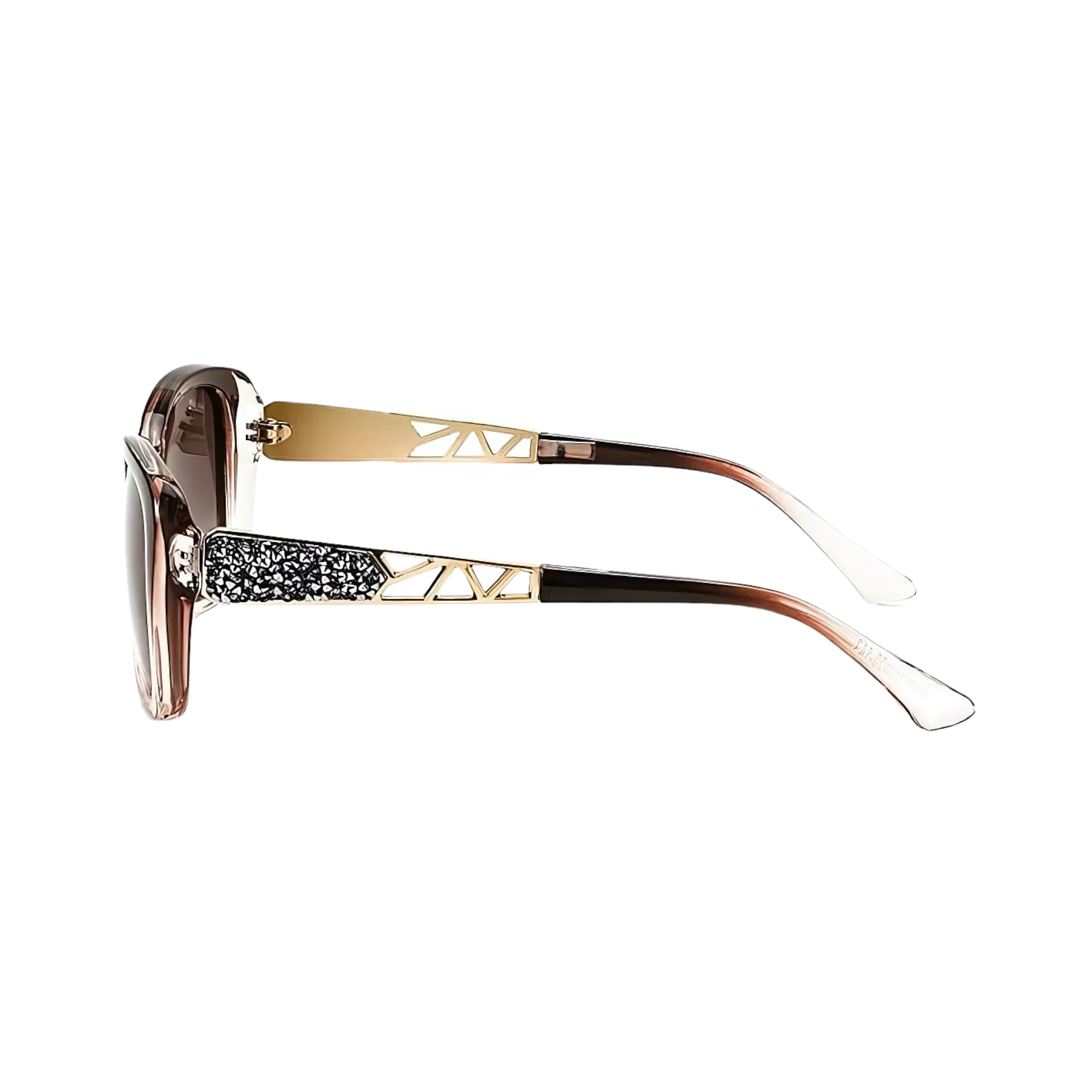 essntl series Butterfly Sparkling Crystal Sunglasses For Women - Mocha Mousse essntl series Butterfly Sparkling Crystal Sunglasses For Women - Mocha Mousse
