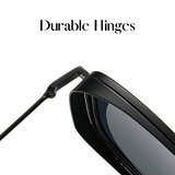 Fame Series Retro Square Sunglasses - Black Frame Grey Lens Fame Series Retro Square Sunglasses - Black Frame Grey Lens