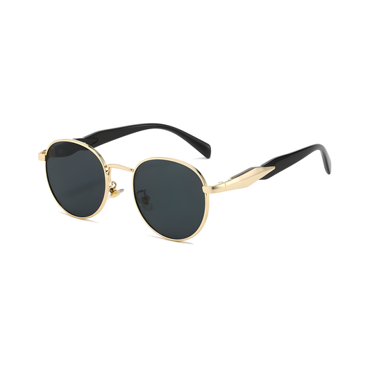 Halo Round Sunglasses - Golden Ash