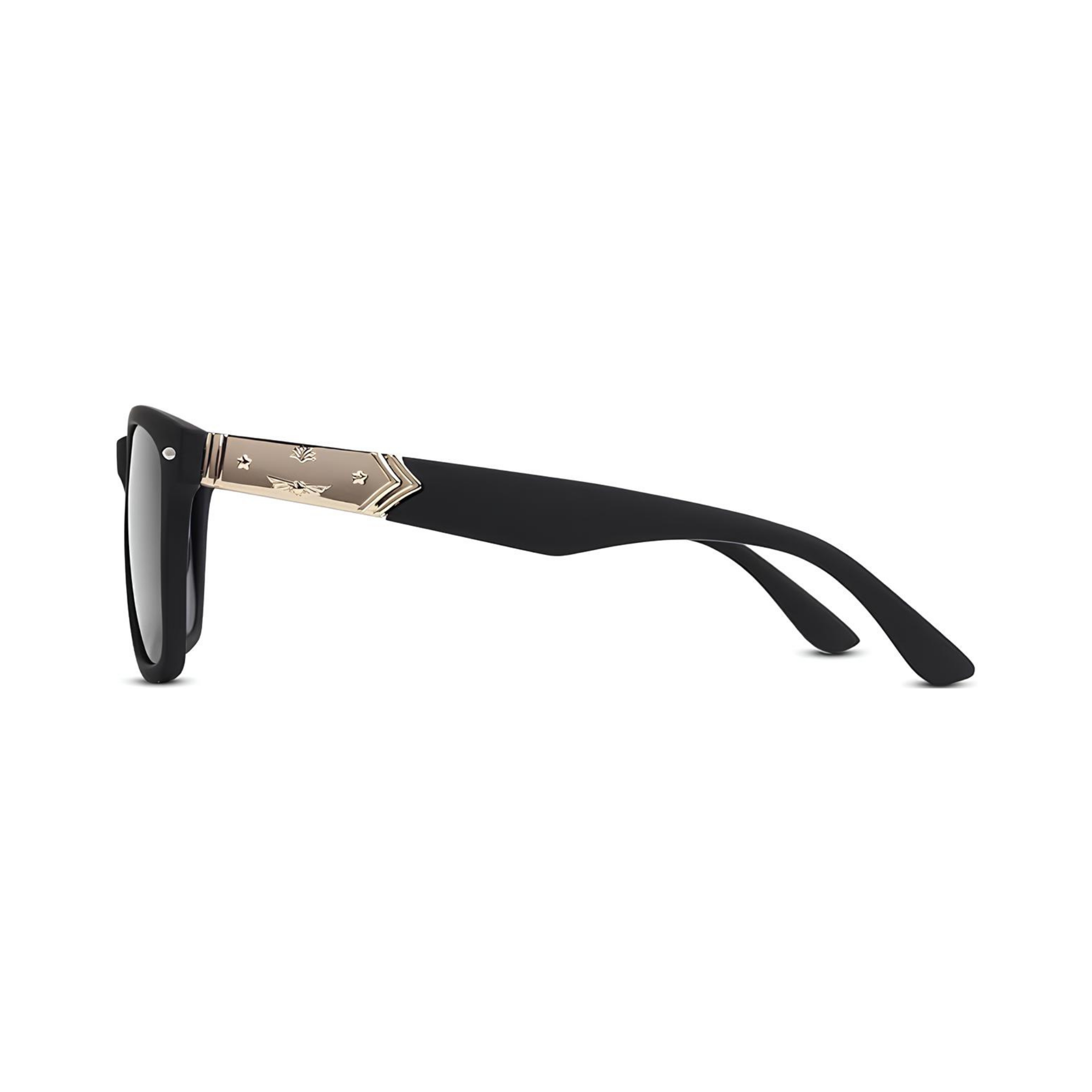 Klassic Series UV Protected Wayfarer Sunglasses - Matte Black Frame Green Lenses Klassic Series UV Protected Wayfarer Sunglasses - Matte Black Frame Green Lenses