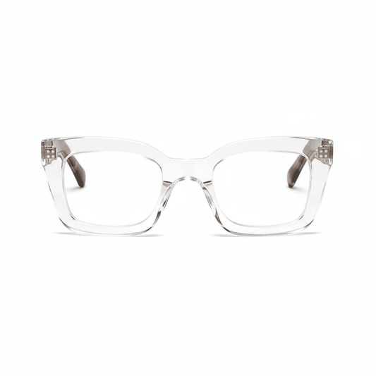Dotted Series 3 Dots Square Blue Light Blocking Eyeglasses - Demi Glaze