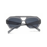 Rebel Retro Vintage 70s Hexagonal Aviator Double Bridge Sunglasses - Transparent Grey Rebel Retro Vintage 70s Hexagonal Aviator Double Bridge Sunglasses - Transparent Grey