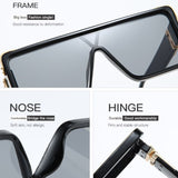 Monster Pro Oversized Square Sunglasses - Black Monster Pro Oversized Square Sunglasses - Black