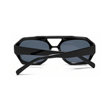 Rebel Retro Vintage 70s Hexagonal Aviator Double Bridge Sunglasses -  Black Rebel Retro Vintage 70s Hexagonal Aviator Double Bridge Sunglasses -  Black