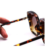 Queen Bee Oversized Square Sunglasses For Women - Leopard Print Queen Bee Oversized Square Sunglasses For Women - Leopard Print