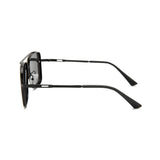 Bold Series Metal Frame Square Sunglasses - Black Bold Series Metal Frame Square Sunglasses - Black