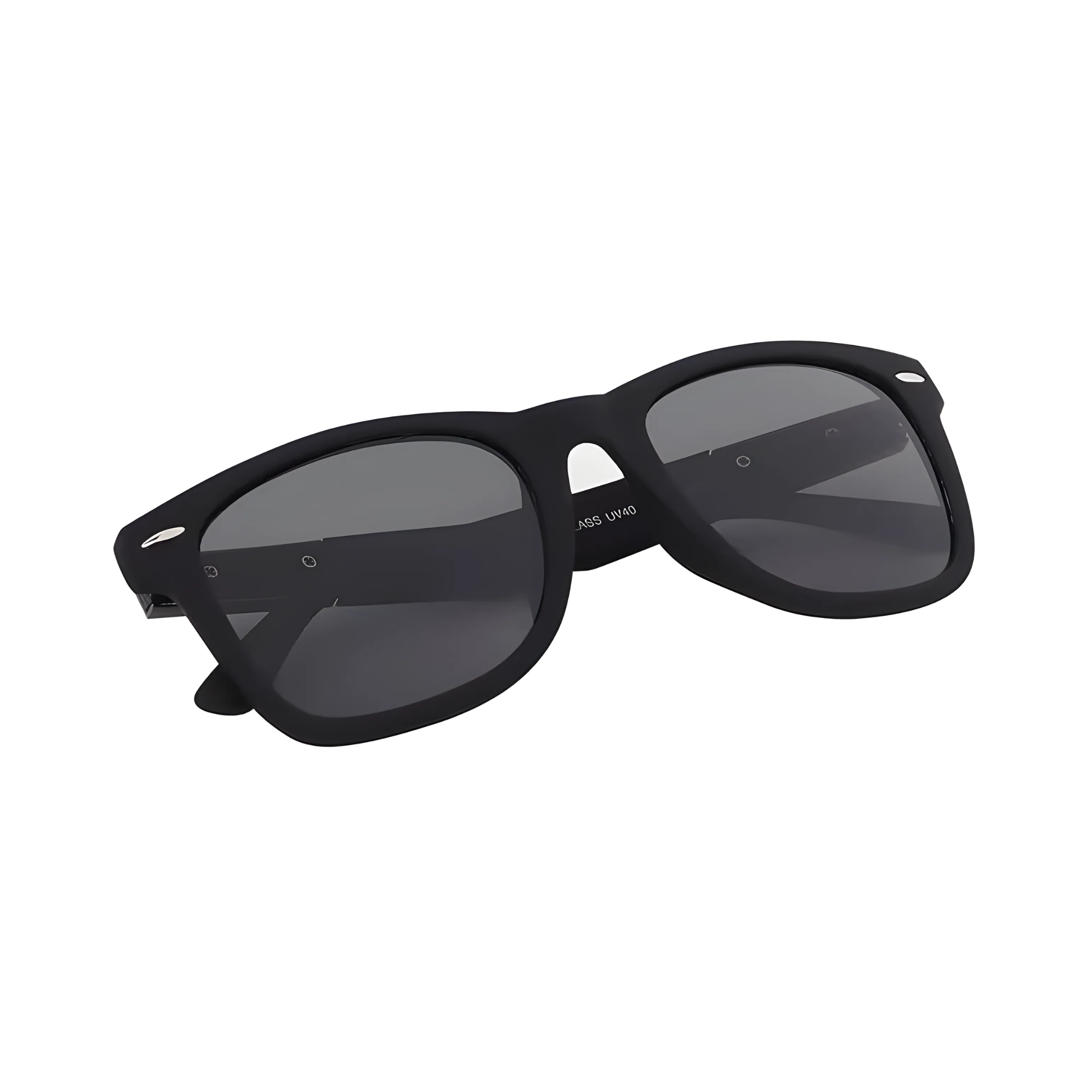 Klassic Series UV Protected Wayfarer Sunglasses - Matte Black Frame Grey Lenses Klassic Series UV Protected Wayfarer Sunglasses - Matte Black Frame Grey Lenses