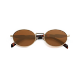 essntl Series Retro Oval Sunglasses For Men & Women - Emerald Brown essntl Series Retro Oval Sunglasses For Men & Women - Emerald Brown
