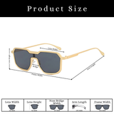 Monster Series Square Irregular Sunglasses For Men & Women - Golden Ash Monster Series Square Irregular Sunglasses For Men & Women - Golden Ash
