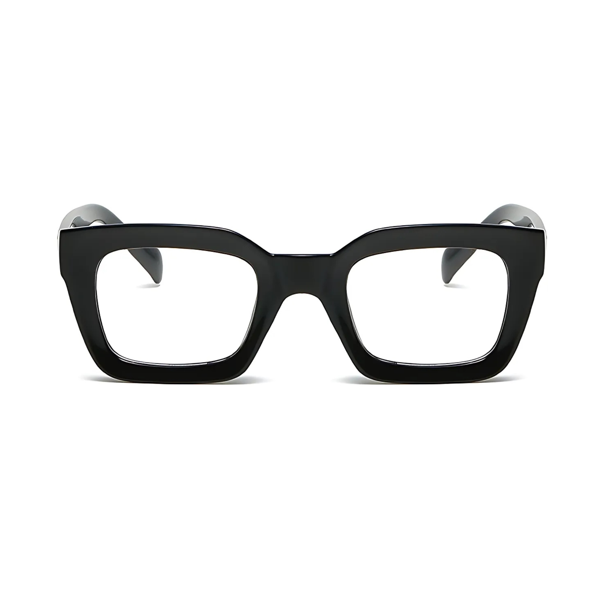 Dotted Series 3 Dots Square Blue Light Blocking Eyeglasses - Black Dotted Series 3 Dots Square Blue Light Blocking Eyeglasses - Black