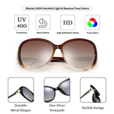 Royal Series Oval Fox Sunglasses For Women - Brown Royal Series Oval Fox Sunglasses For Women - Brown