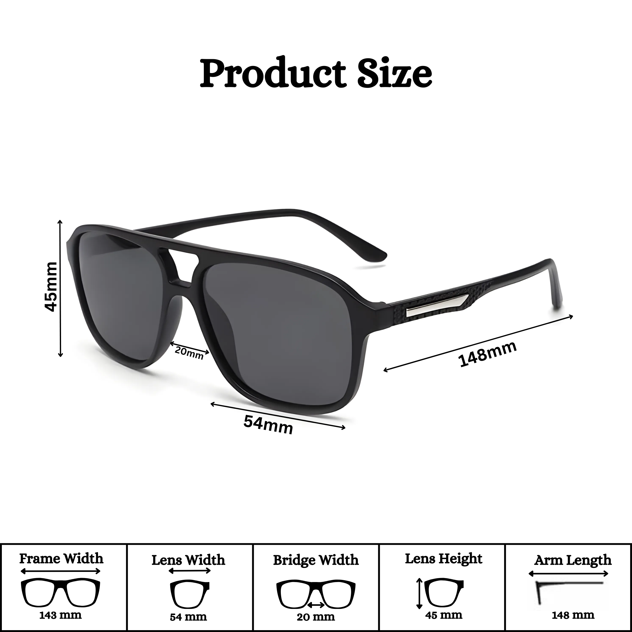 Klassic Series Rectangle Polarized & UV Protected Sunglasses Matte Black Frame & Grey Lenses Klassic Series Rectangle Polarized & UV Protected Sunglasses Matte Black Frame & Grey Lenses