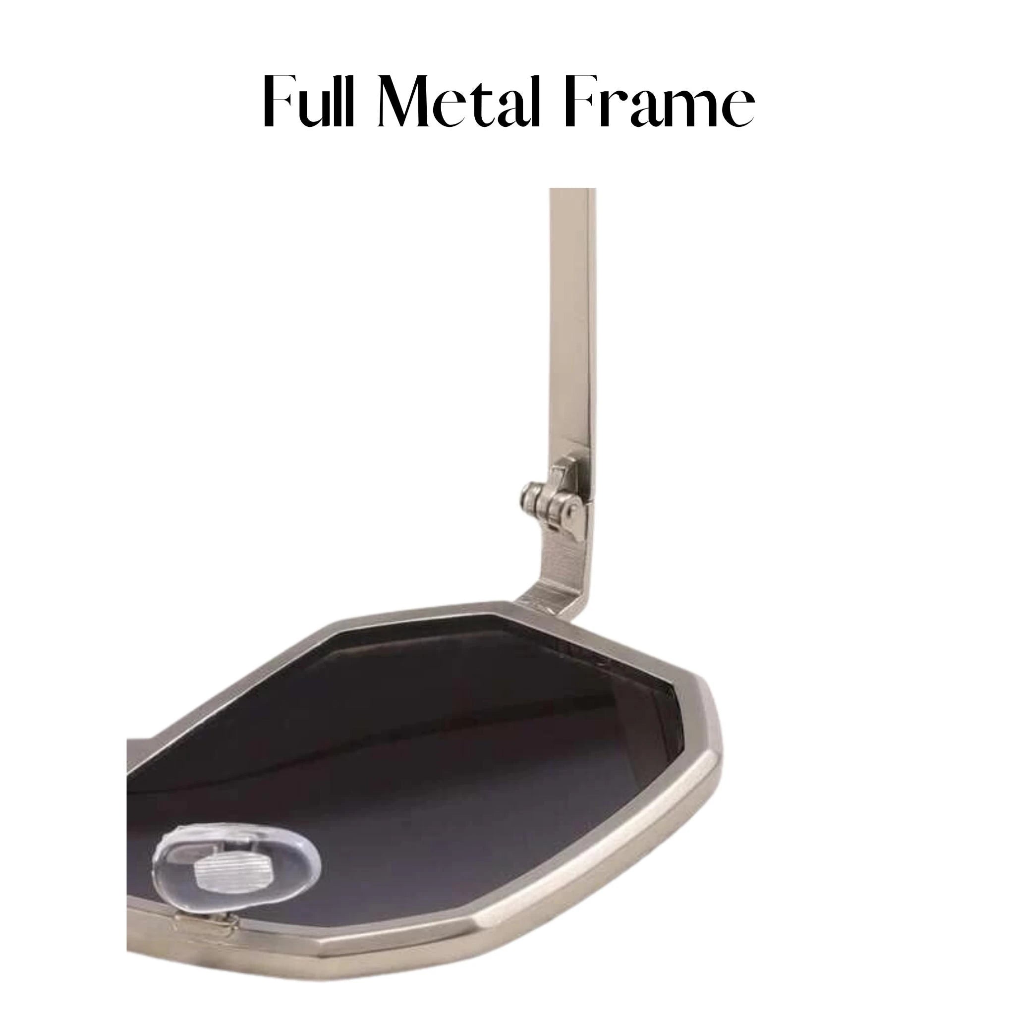 OCTO Series Metal Frame Octagon Sunglasses - Silver OCTO Series Metal Frame Octagon Sunglasses - Silver