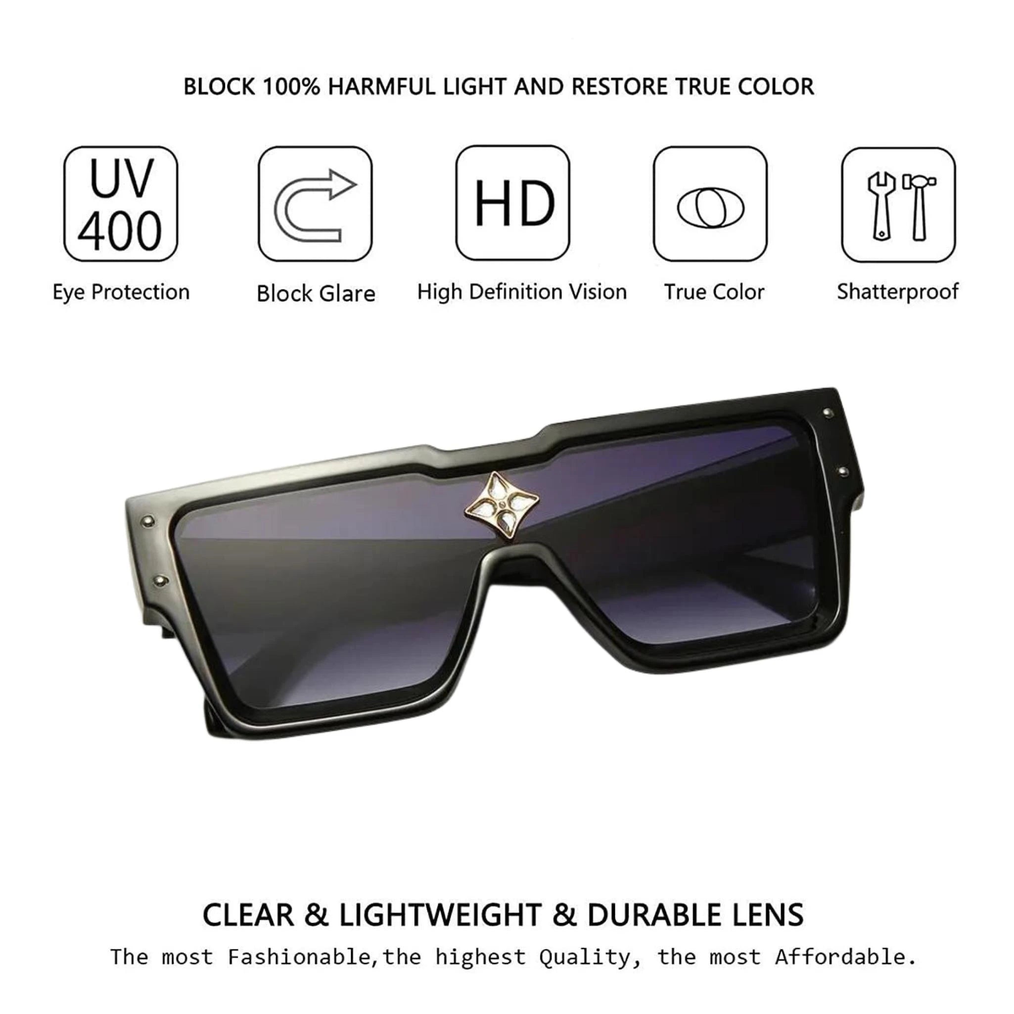 Monster Series Luxury Oversized Sunglasses - Matte Black Monster Series Luxury Oversized Sunglasses - Matte Black