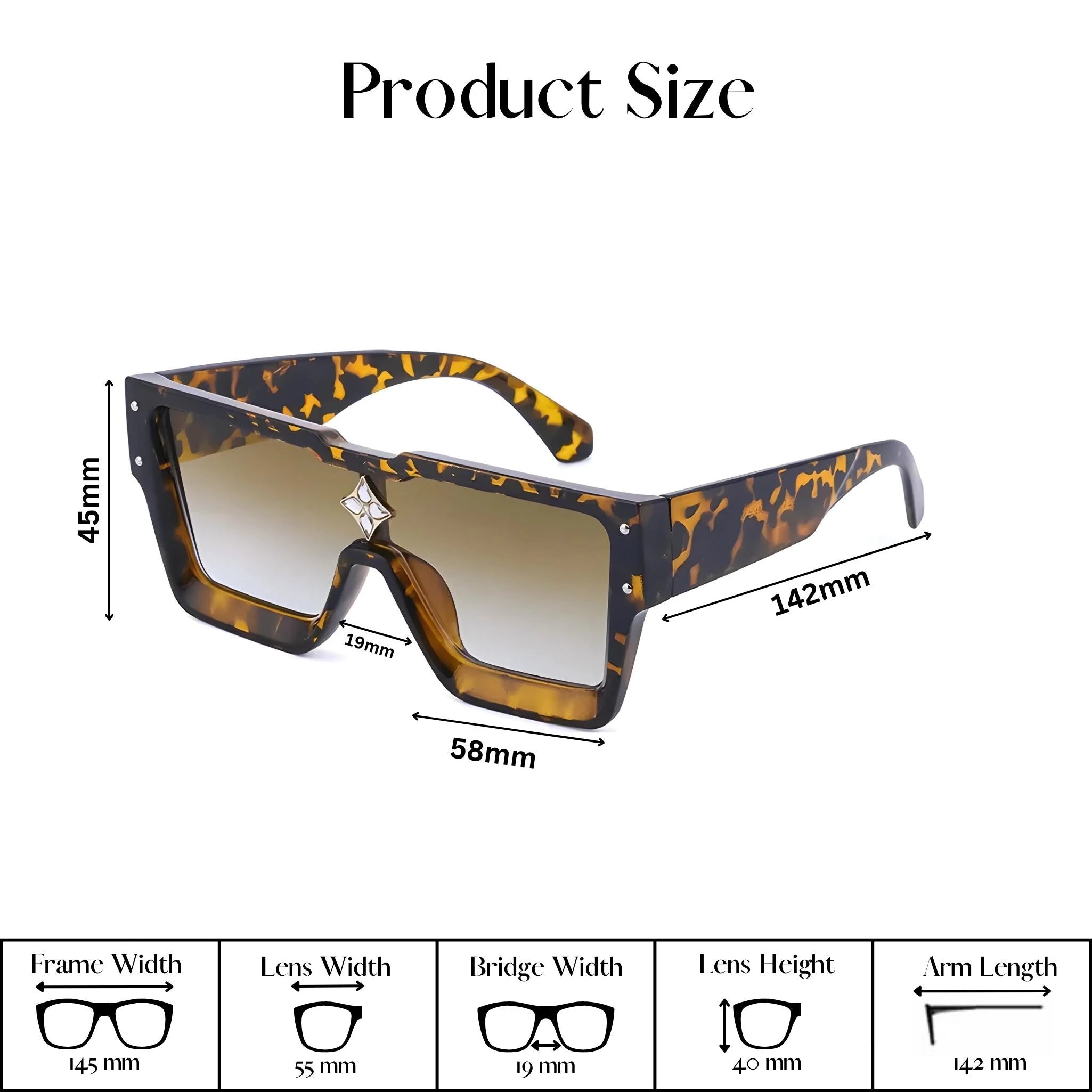 Monster Series Luxury Oversized Sunglasses - Leopard Print Monster Series Luxury Oversized Sunglasses - Leopard Print