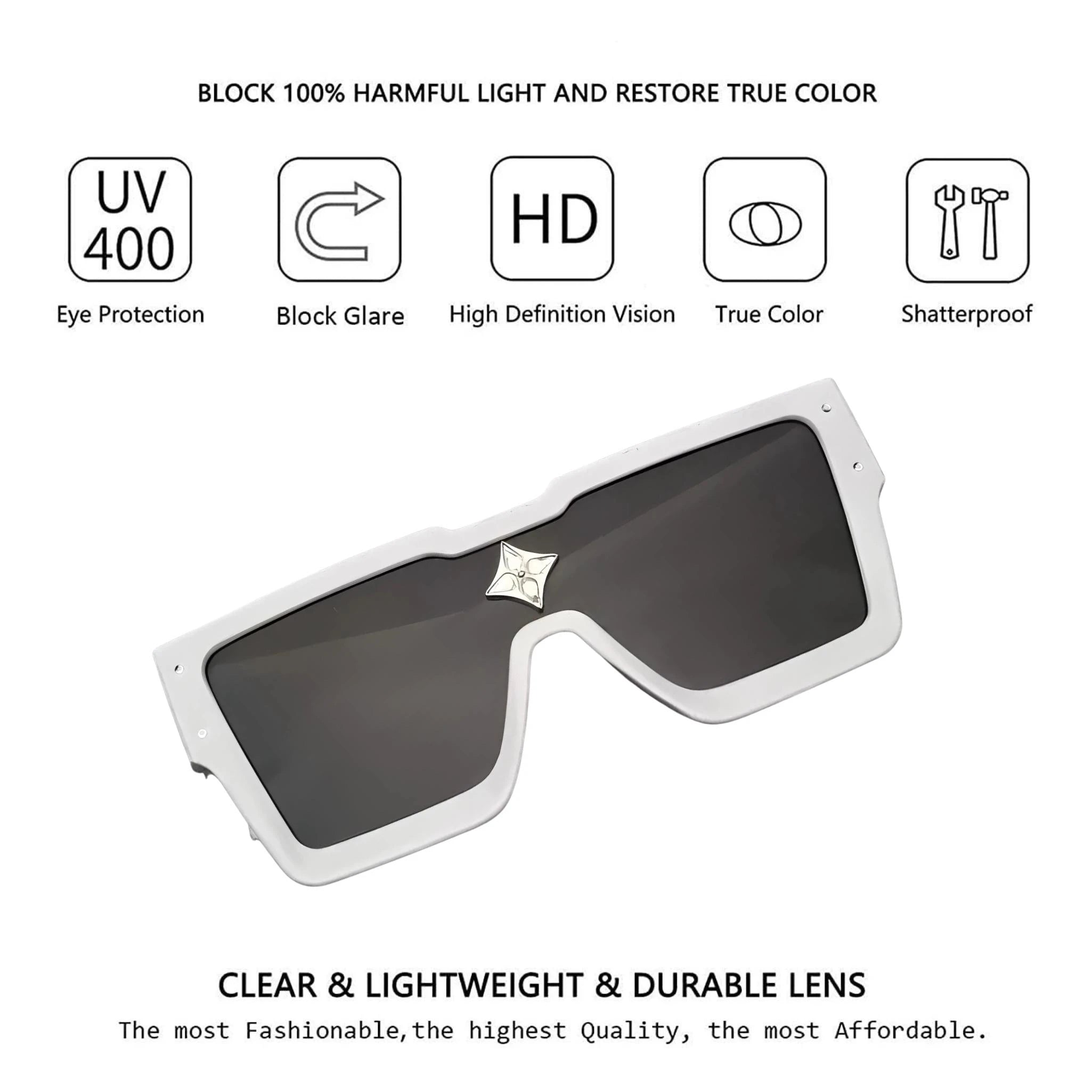 Monster Series Luxury Oversized Sunglasses - White Monster Series Luxury Oversized Sunglasses - White